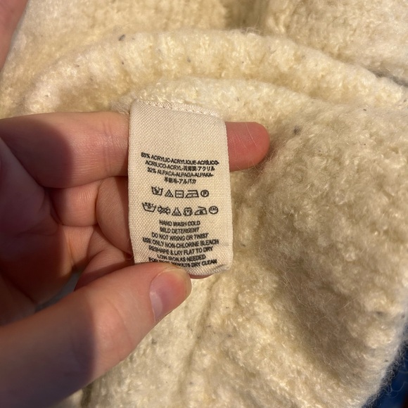 Free People Cream V-Neck Sweater - Picture 4 of 7